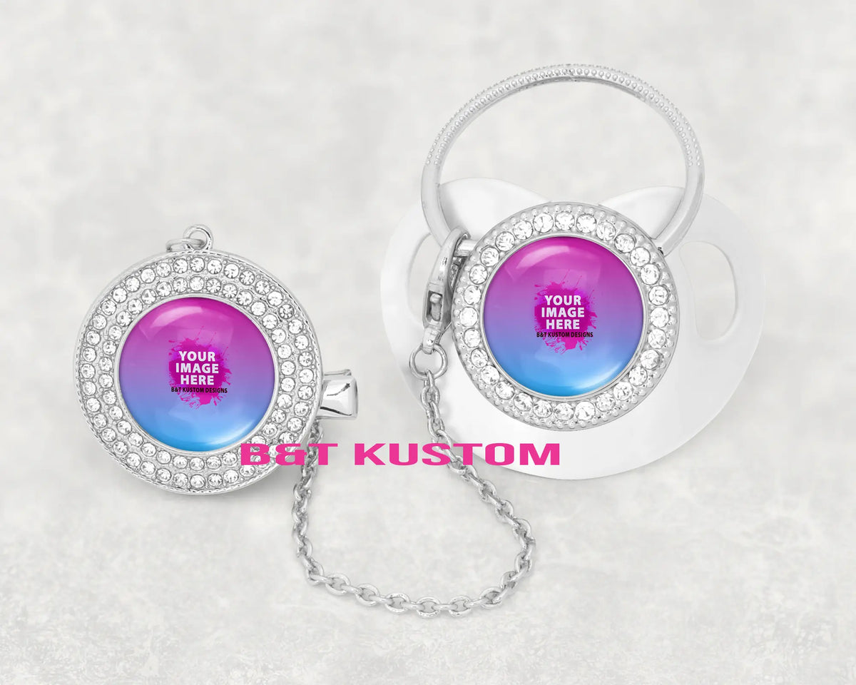 Diamond pacifier hot sale with name