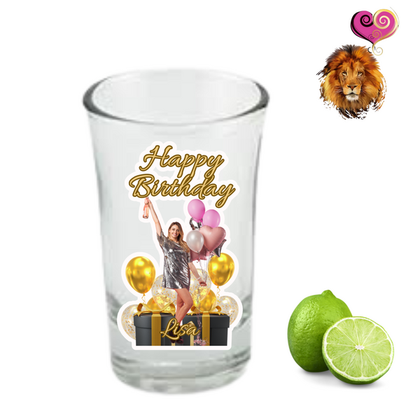 Custom Birthday Shot Glass B&T Kustom Designs