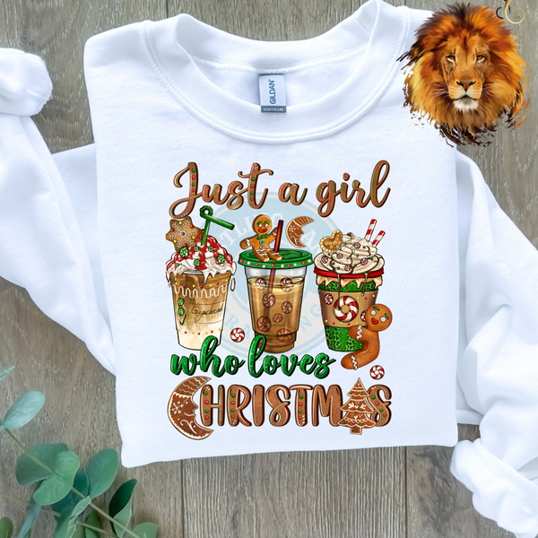 Just A Girl Who Loves Christmas - White