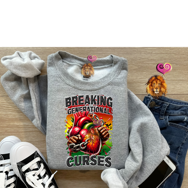 Breaking Generational Curses grey hoodie