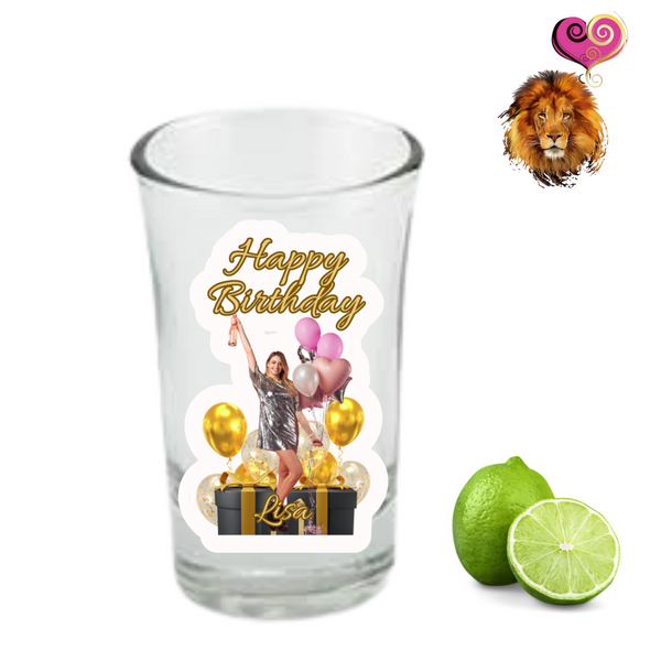 Custom Birthday Shot Glass B&T Kustom Designs