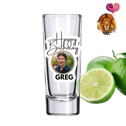 Custom Birthday Tequila Shot Glass B&T Kustom Designs