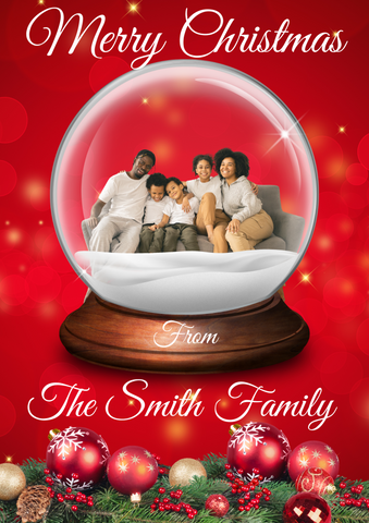 Personalized Family Photo Snow Globe Picture (Frame) B&T Kustom Designs