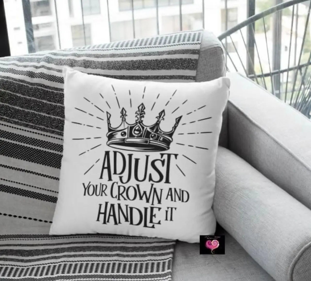 Crown clearance throw pillow