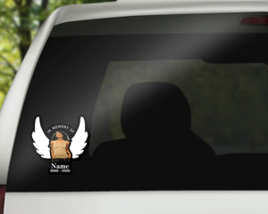 Custom Angel Wings Memorial Vinyl Sticker