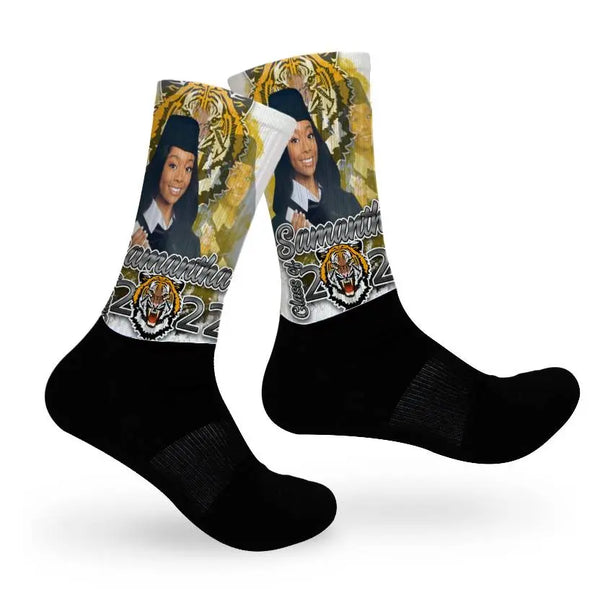 Custom Graduation Socks - Black