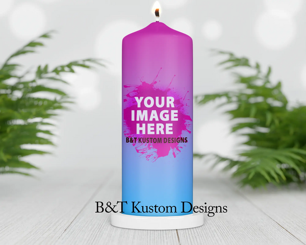 Custom Photo Candle