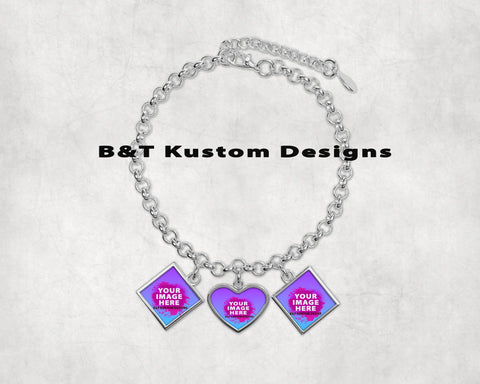 Custom Photo Charm Bracelet