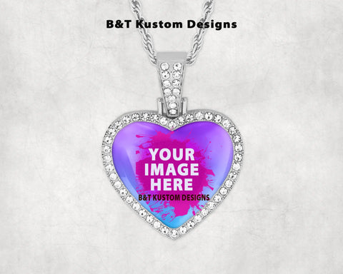 Custom Photo Heart Necklace