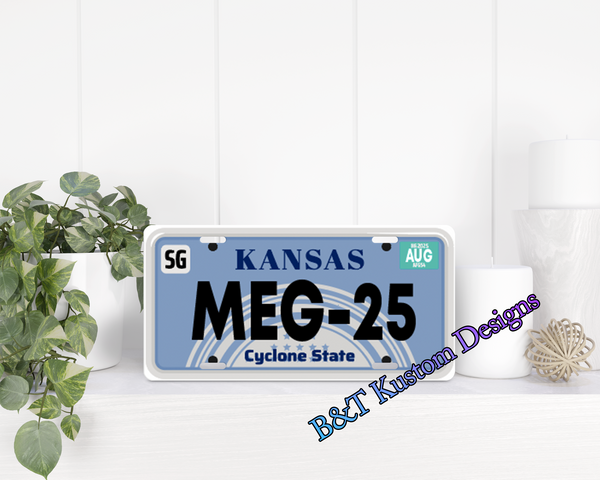 Custom Name License Plate B&T Kustom Designs