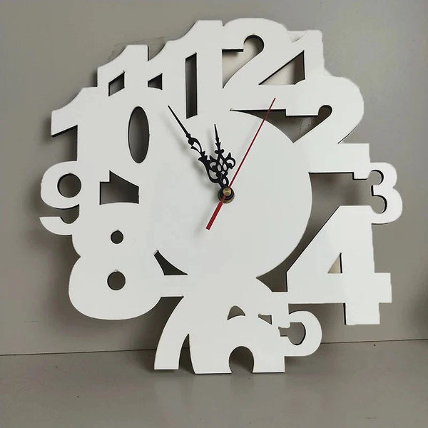 Sublimation Blank MDF Wall Clock 12inches B&T Kustom Designs