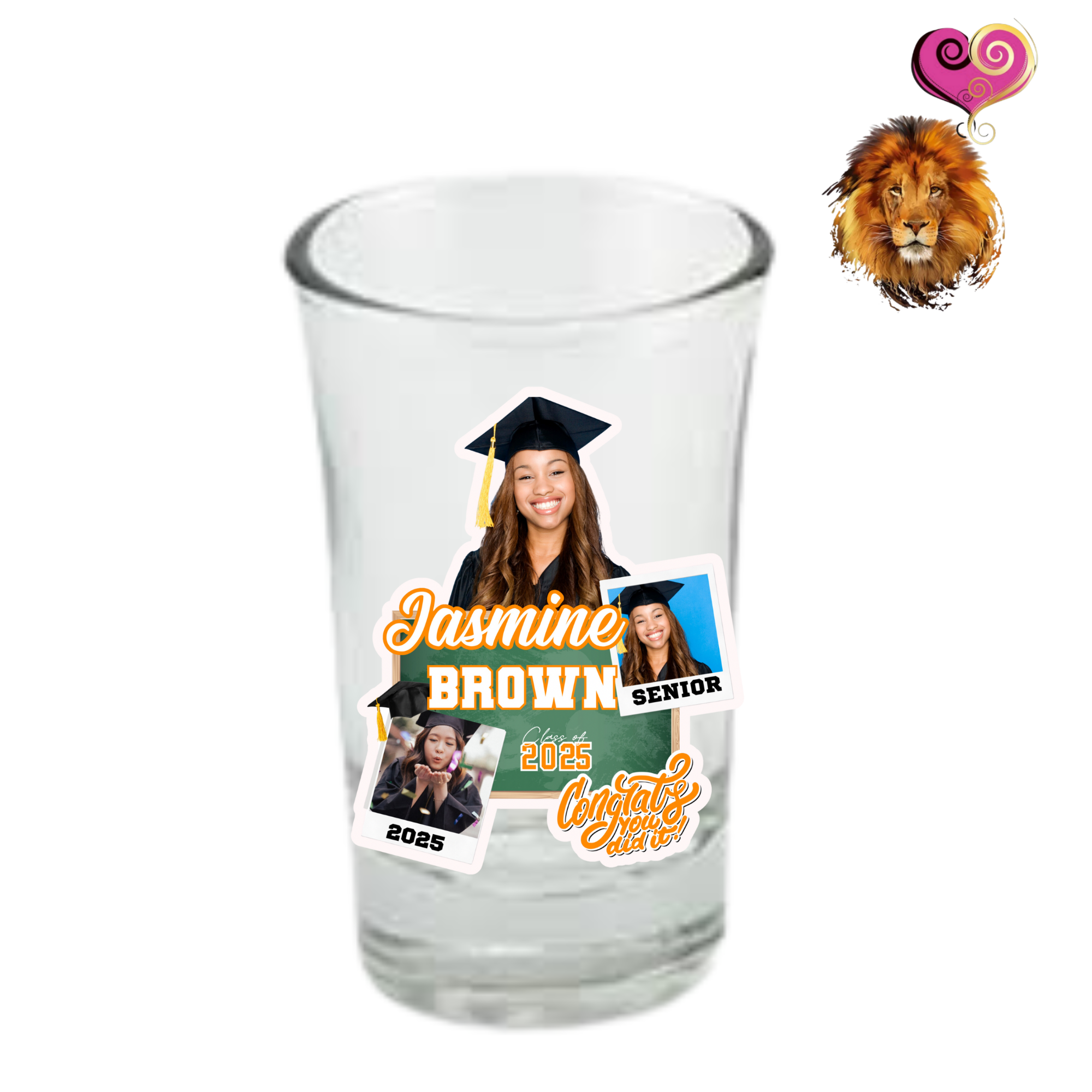 Custom Graduation Shot Glass B&T Kustom Designs