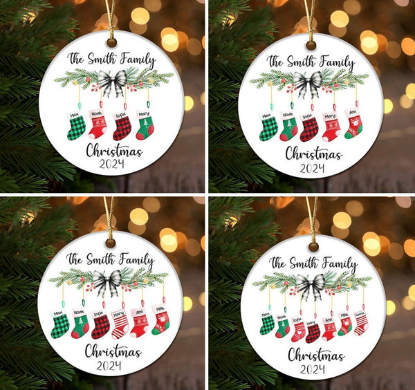 Family Christmas Ornament B&T Kustom Designs