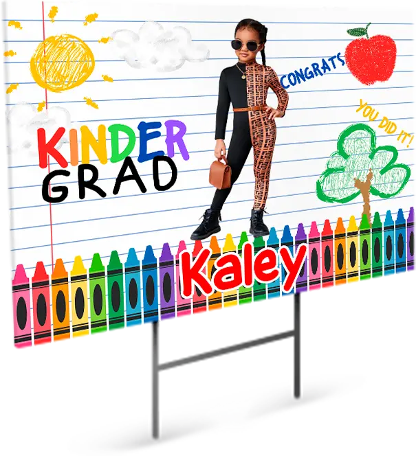 Kinder Grad Yard Sign