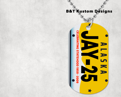 Custom License Plate Pendants B&T Kustom Designs