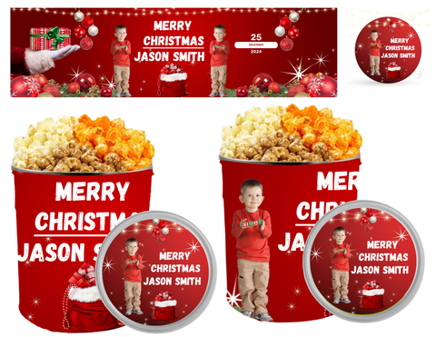 Popcorn Tin Can Template with Mockup