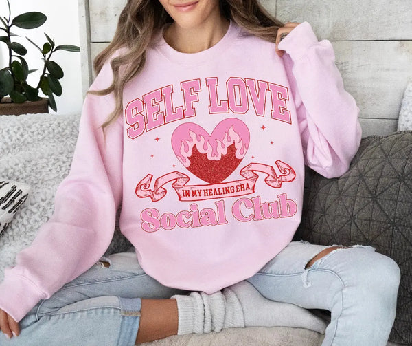 Self Love Club Sweater B&T Kustom Designs