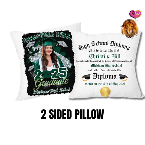 Senior Graduation Pillow - B&T Kustom Designs