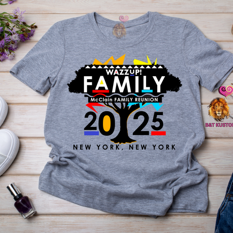 Wazzup Family Reunion T-Shirt - Grey