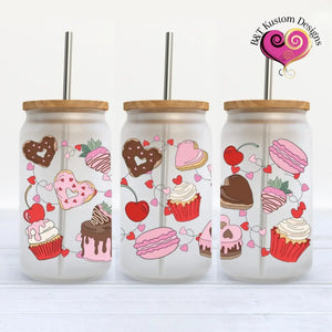 Sweet Valentines Libbey Can B&T Kustom Designs