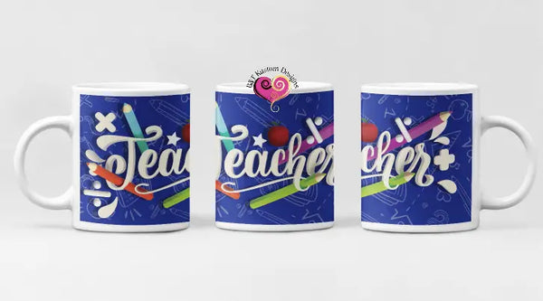 Teacher Design 11oz Mug Blue