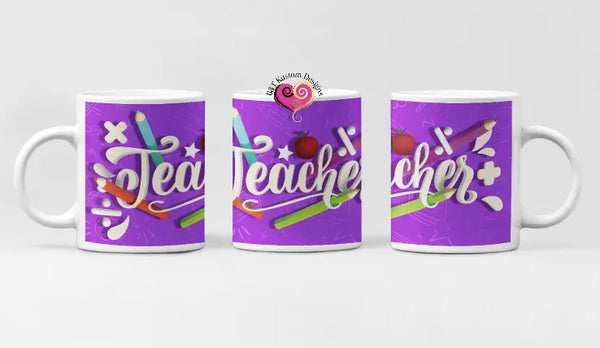 Teacher Design 11oz Mug Purple