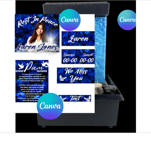 Blue Memorial Fountain Template B&T Kustom Designs